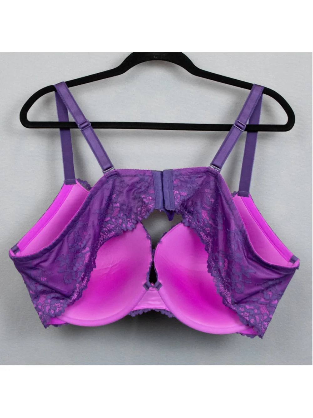 Torrid purple lace push up plunge bra-48D